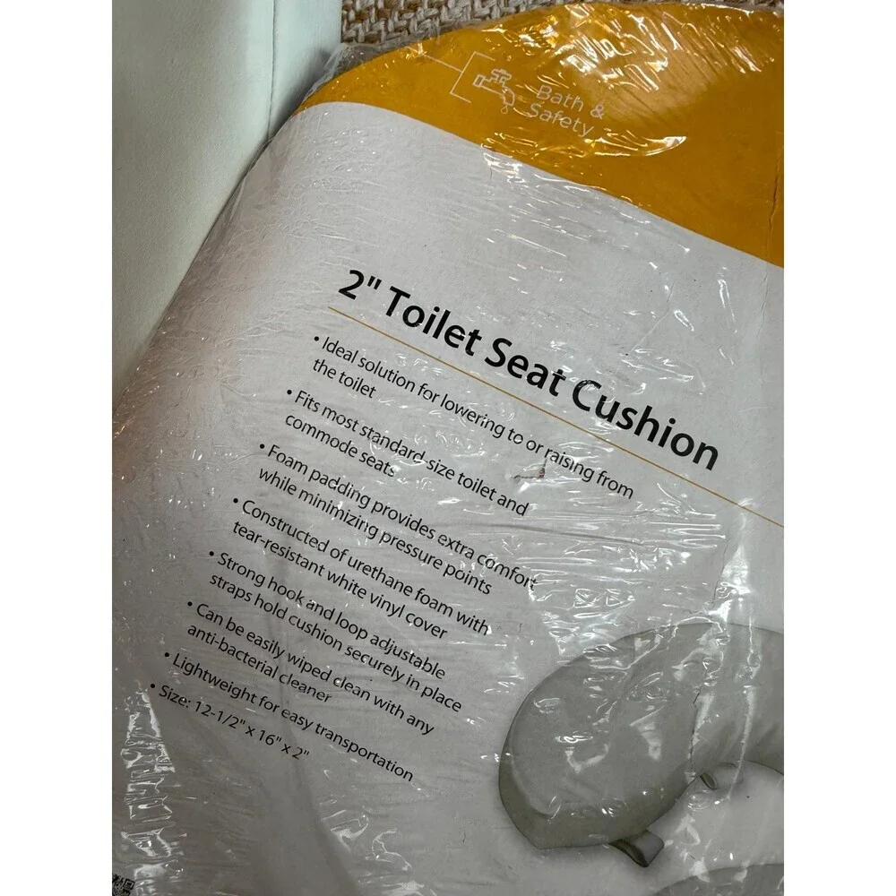 2” Raised Toilet Seat Cushion – Bath & Safety Foam Pad